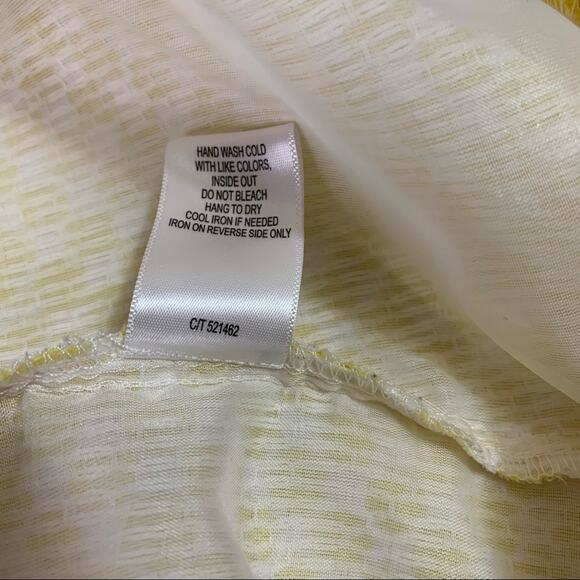 Just Taylor Yellow & White Fit & Flare Ogee Dress Size 8 P0309 - Picture 5 of 7
